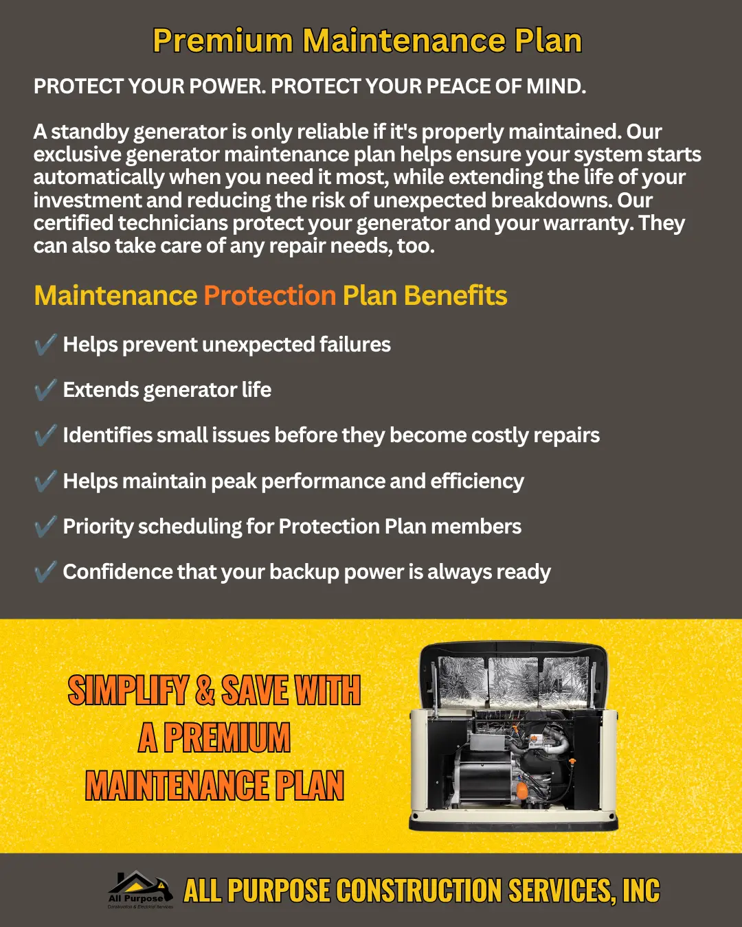 Premium Maintenance Plan - Protect your power, protect your peace of mind