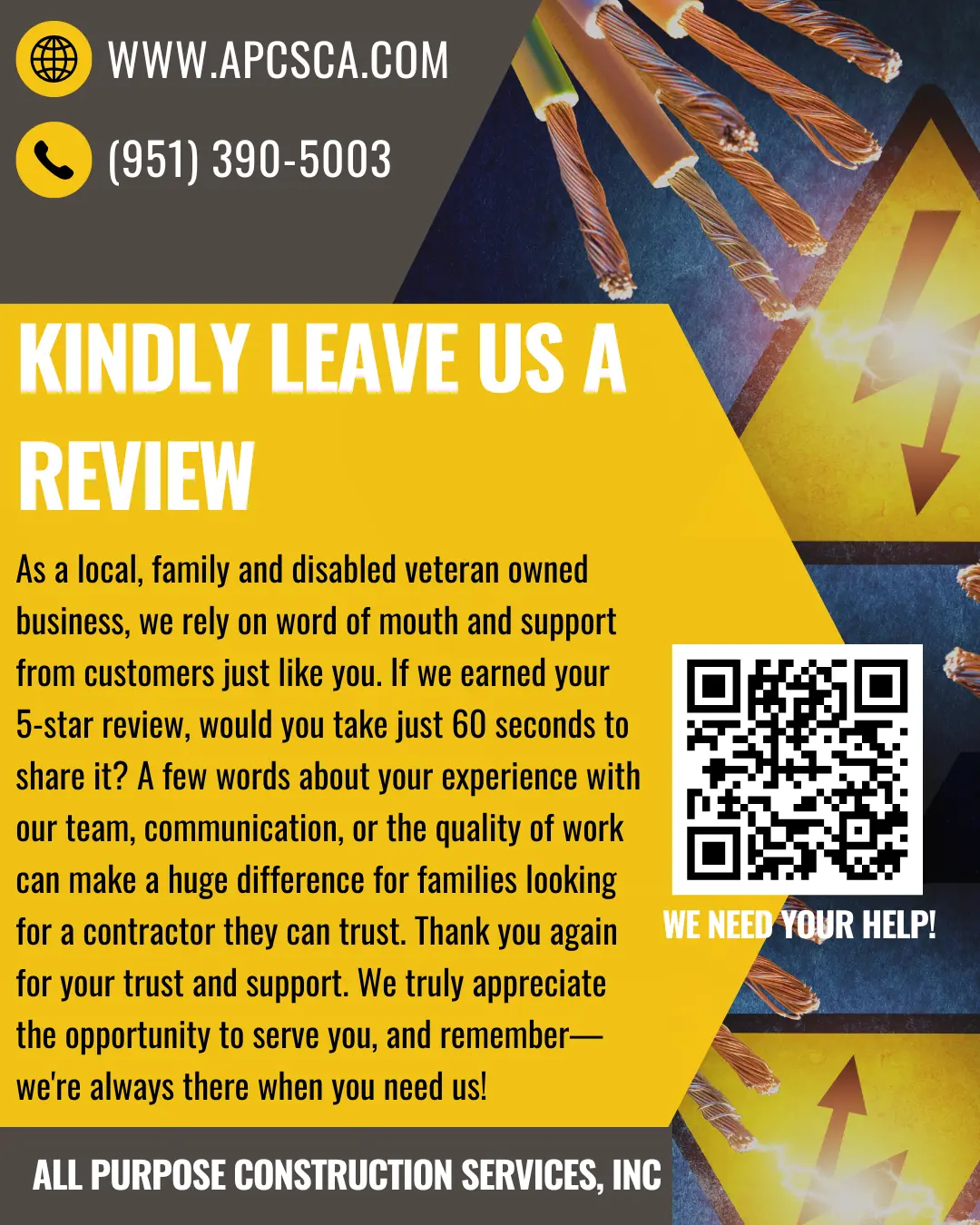 Leave us a review on Google